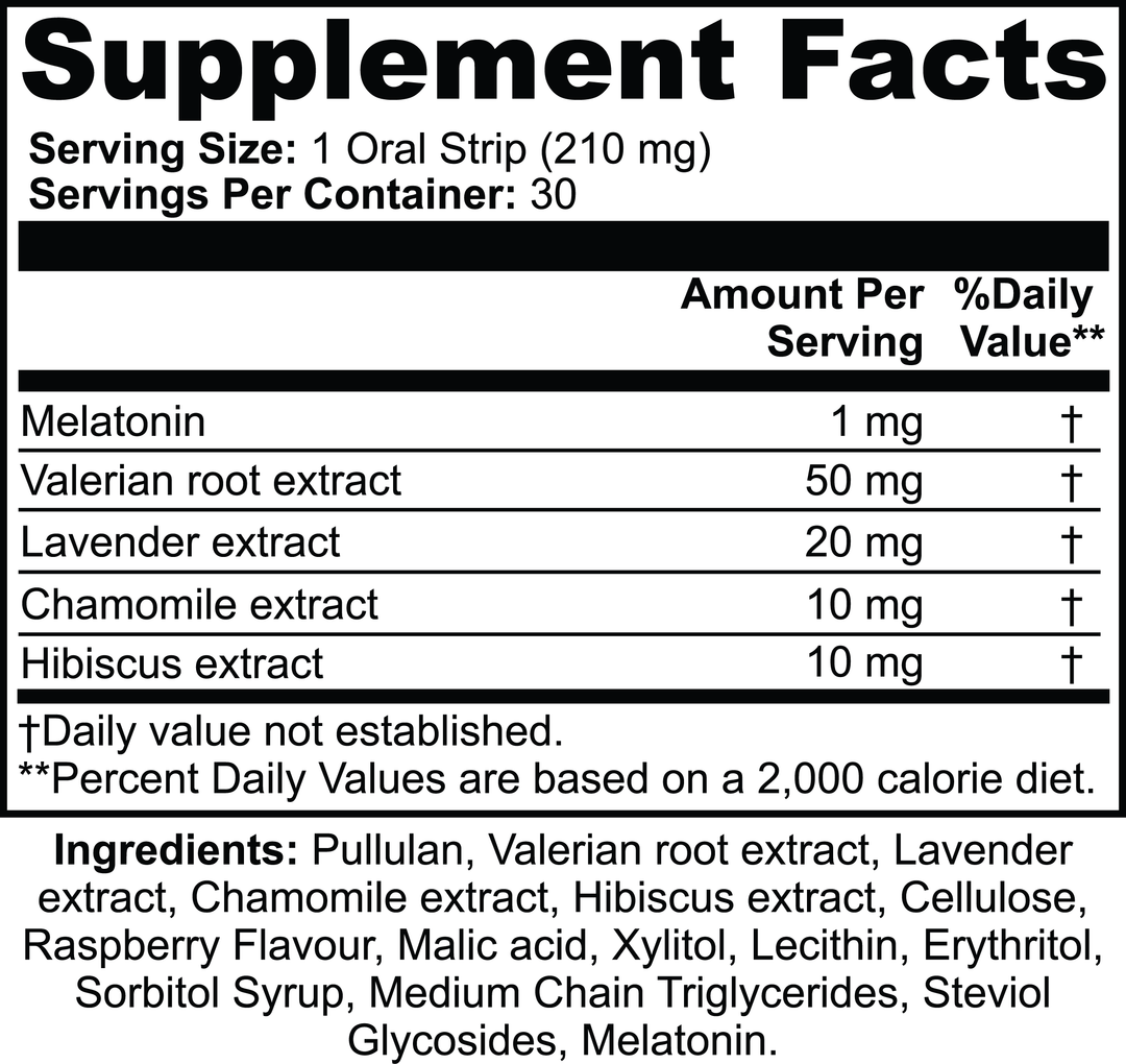 Sleep Strips Raspberry Flavor